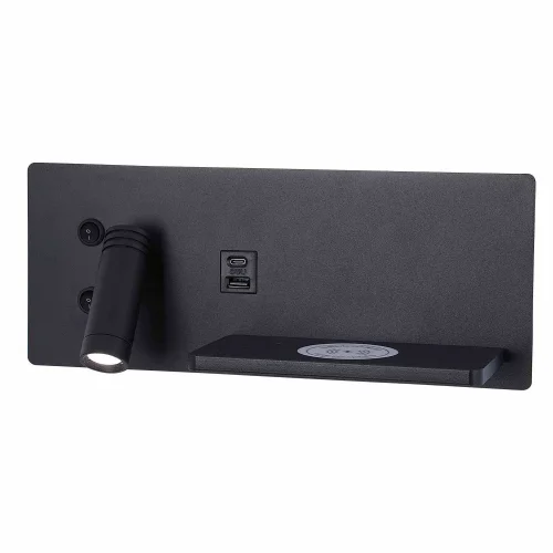 APLIQUE DE PARED LED 8W REGULABLE TÁCTIL NEGRO ORIENTACIÓN IZQUIERDA