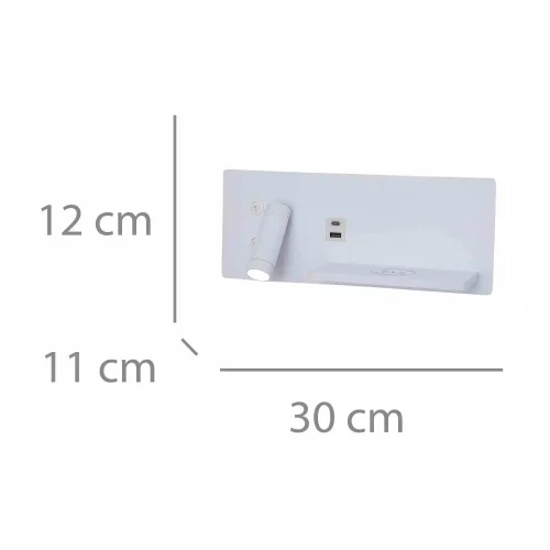 APLIQUE DE PARED LED 8W REGULABLE TÁCTIL BLANCO ORIENTACIÓN IZQUIERDA