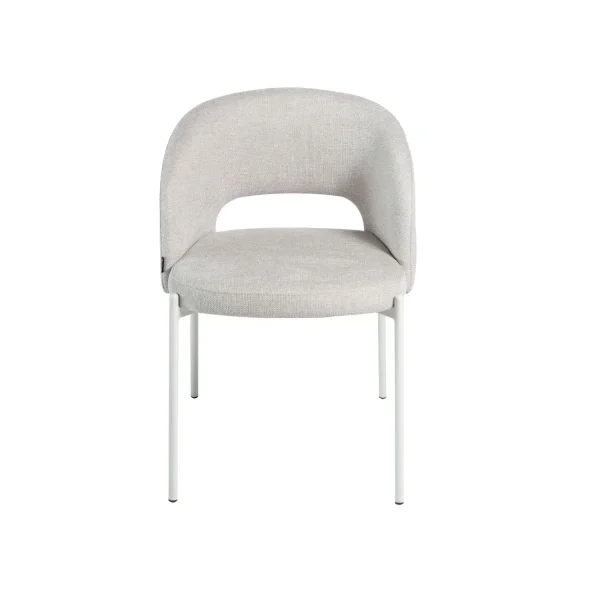 SILLA TAPIZADA ARENA CON 4 PATAS BEIGE CLOTILDE
