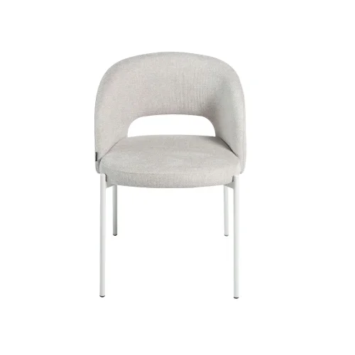 SILLA TAPIZADA ARENA CON 4 PATAS BEIGE CLOTILDE