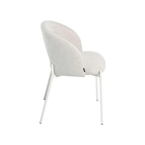 SILLA TAPIZADA ARENA CON 4 PATAS BEIGE CLOTILDE