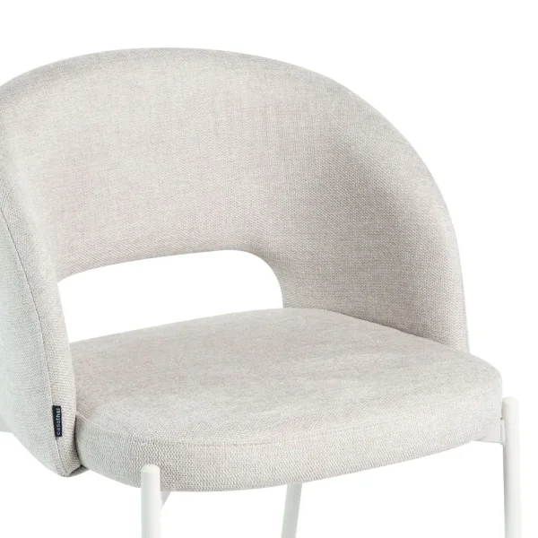 SILLA TAPIZADA ARENA CON 4 PATAS BEIGE CLOTILDE