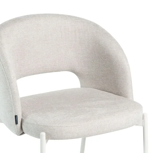 SILLA TAPIZADA ARENA CON 4 PATAS BEIGE CLOTILDE