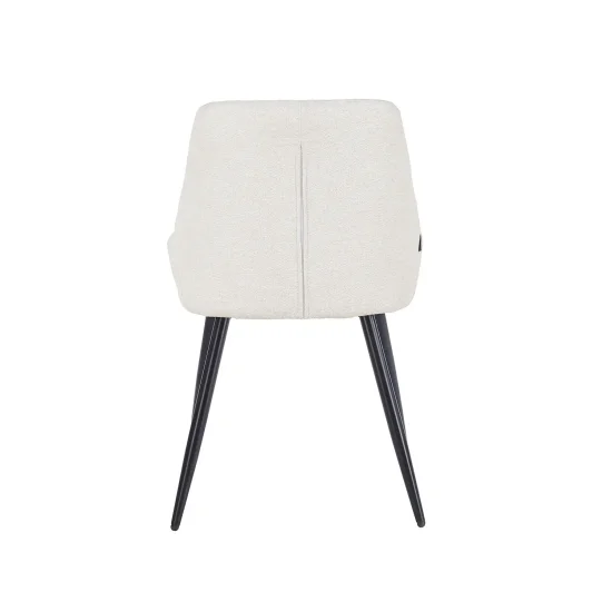 SILLA DE COMEDOR TAPIZADA ARENA CON 4 PATAS NEGRAS WESKA 2