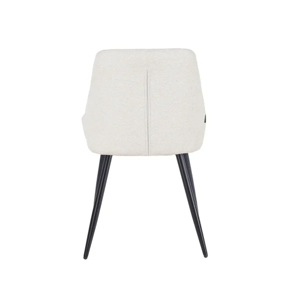 SILLA DE COMEDOR TAPIZADA ARENA CON 4 PATAS NEGRAS WESKA
