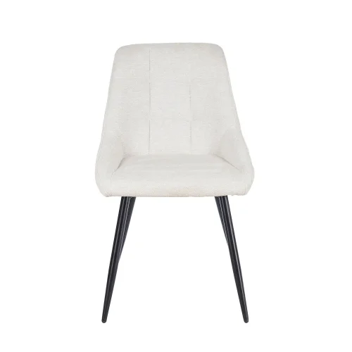 SILLA DE COMEDOR TAPIZADA ARENA CON 4 PATAS NEGRAS WESKA