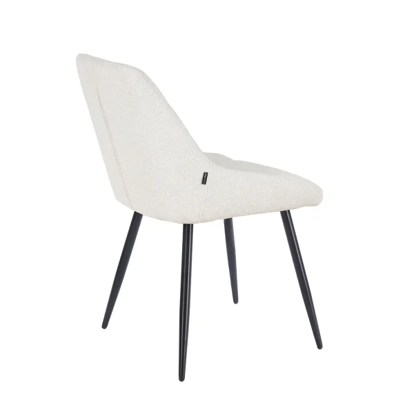 SILLA DE COMEDOR TAPIZADA ARENA CON 4 PATAS NEGRAS WESKA