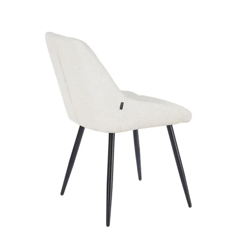 SILLA DE COMEDOR TAPIZADA ARENA CON 4 PATAS NEGRAS WESKA