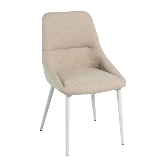 SILLA DE COMEDOR ADNEY TAPIZADA ARENA CON 4 PATAS BEIGE
