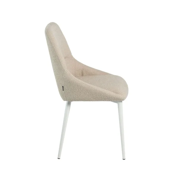 SILLA DE COMEDOR ADNEY TAPIZADA ARENA CON 4 PATAS BEIGE
