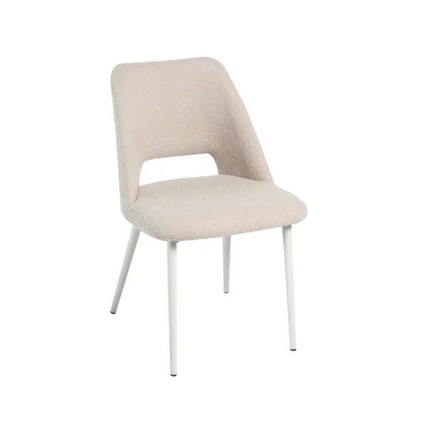 SILLA TAPIZADA ARENA CON 4 PATAS BEIGE EBONY