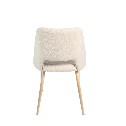 SILLA TAPIZADA ARENA CON 4 PATAS EFECTO MADERA HAYA EBONY
