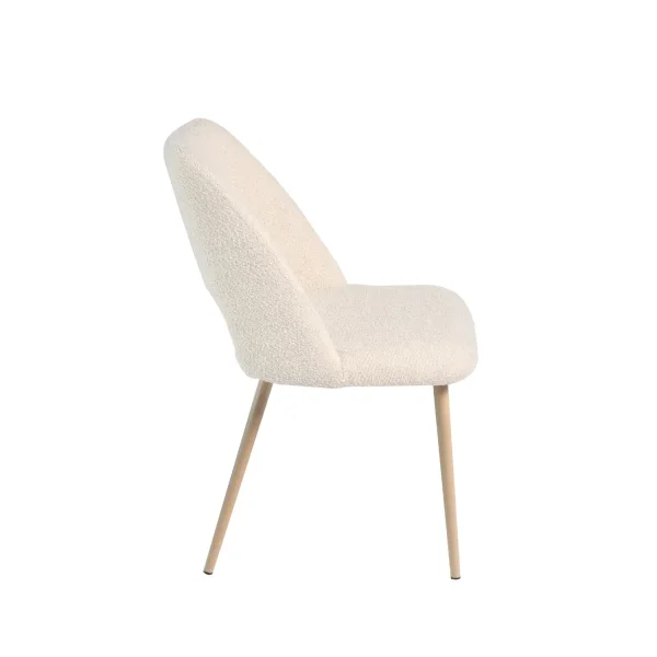SILLA TAPIZADA ARENA CON 4 PATAS EFECTO MADERA HAYA EBONY