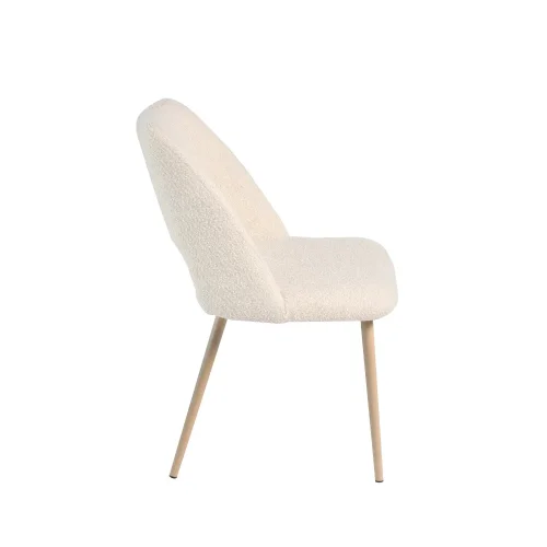 SILLA TAPIZADA ARENA CON 4 PATAS EFECTO MADERA HAYA EBONY