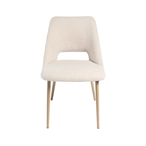 SILLA TAPIZADA ARENA CON 4 PATAS EFECTO MADERA HAYA EBONY