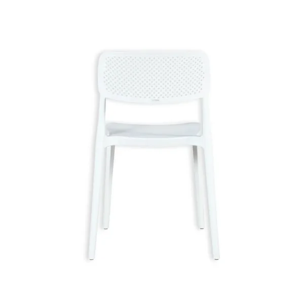 SILLA DE POLIPROPILENO BLANCA ANTI-UV PARA EXTERIOR NÁPOLI