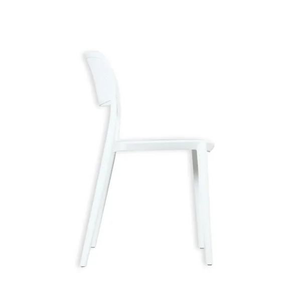 SILLA DE POLIPROPILENO BLANCA ANTI-UV PARA EXTERIOR NÁPOLI