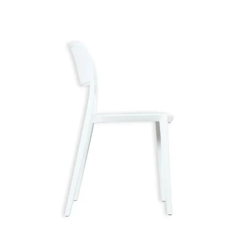 SILLA DE POLIPROPILENO BLANCA ANTI-UV PARA EXTERIOR NÁPOLI