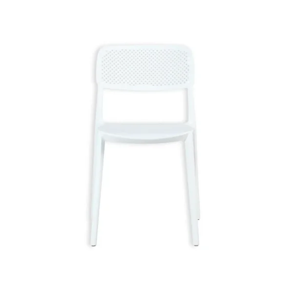 SILLA DE POLIPROPILENO BLANCA ANTI-UV PARA EXTERIOR NÁPOLI