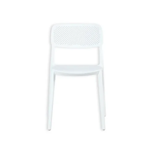 SILLA DE POLIPROPILENO BLANCA ANTI-UV PARA EXTERIOR NÁPOLI