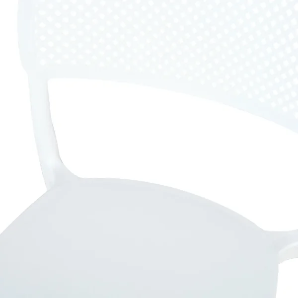 SILLA DE POLIPROPILENO BLANCA ANTI-UV PARA EXTERIOR NÁPOLI