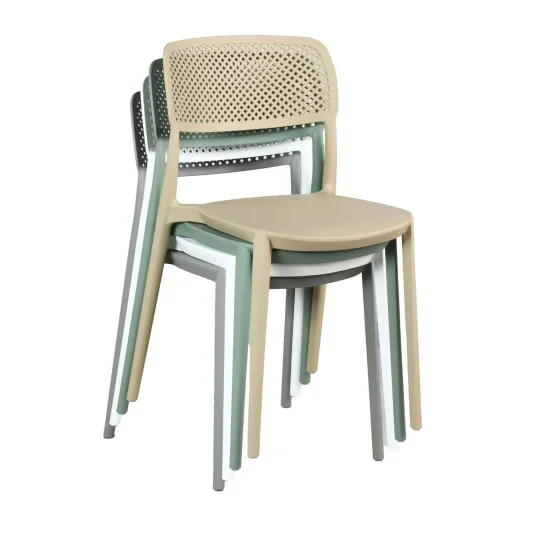 SILLA DE POLIPROPILENO BLANCA ANTI-UV PARA EXTERIOR NÁPOLI 2