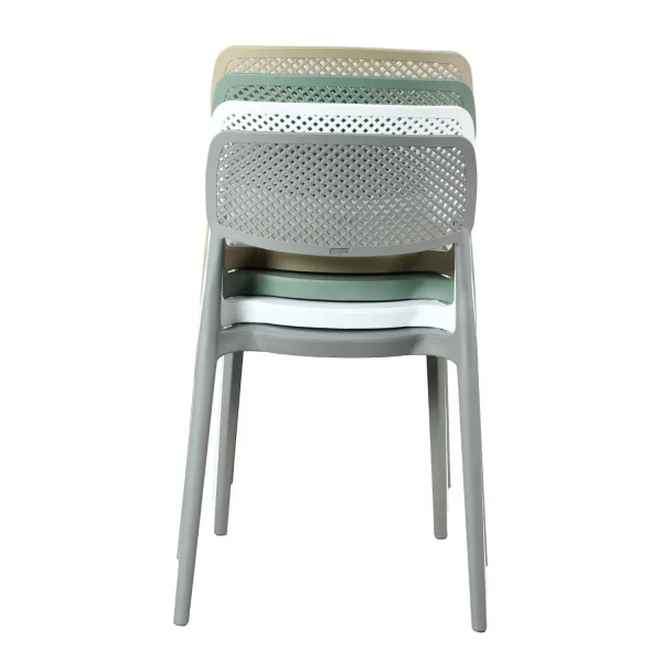 SILLA DE POLIPROPILENO BLANCA ANTI-UV PARA EXTERIOR NÁPOLI