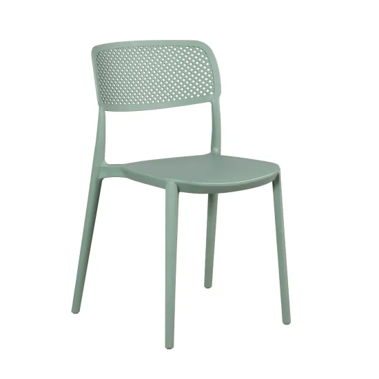SILLA DE POLIPROPILENO VERDE KALE ANTI-UV PARA EXTERIOR NÁPOLI