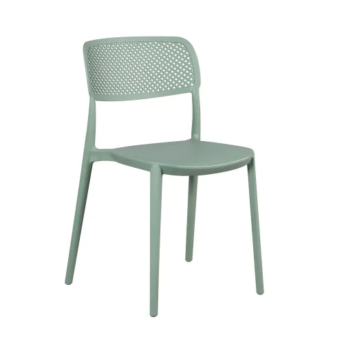 SILLA DE POLIPROPILENO VERDE KALE ANTI-UV PARA EXTERIOR NÁPOLI