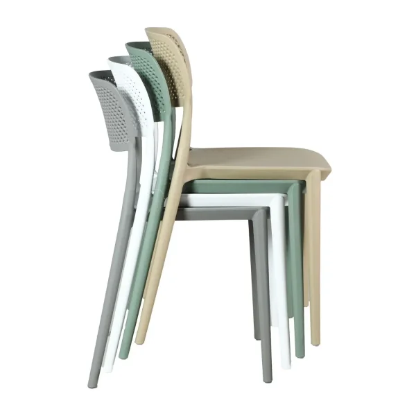 SILLA DE POLIPROPILENO VERDE KALE ANTI-UV PARA EXTERIOR NÁPOLI