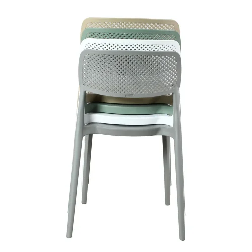 SILLA DE POLIPROPILENO VERDE KALE ANTI-UV PARA EXTERIOR NÁPOLI
