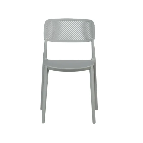 SILLA DE POLIPROPILENO GRIS ANTI-UV PARA EXTERIOR NÁPOLI