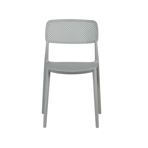 SILLA DE POLIPROPILENO GRIS ANTI-UV PARA EXTERIOR NÁPOLI