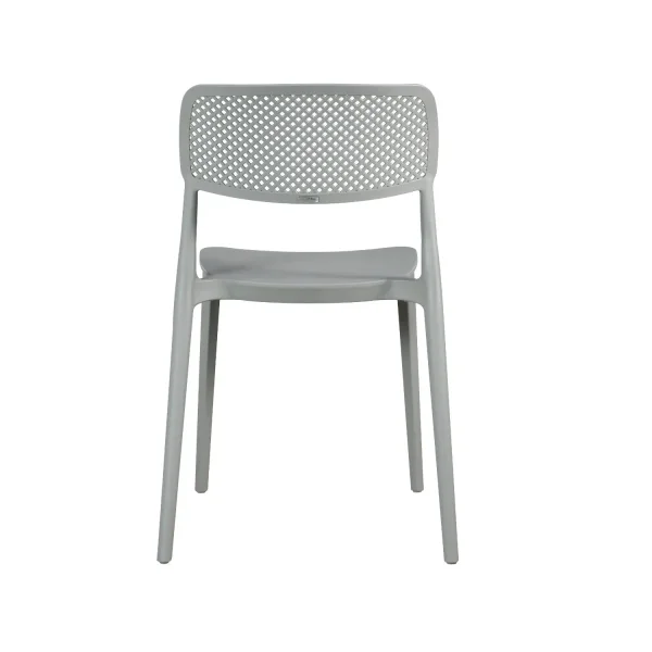 SILLA DE POLIPROPILENO GRIS ANTI-UV PARA EXTERIOR NÁPOLI