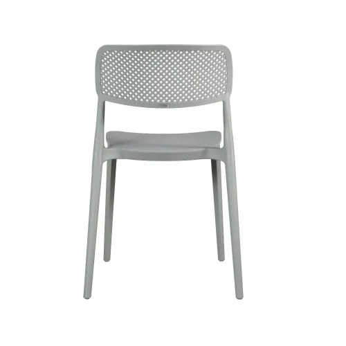 SILLA DE POLIPROPILENO GRIS ANTI-UV PARA EXTERIOR NÁPOLI