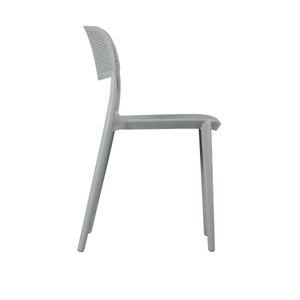 SILLA DE POLIPROPILENO GRIS ANTI-UV PARA EXTERIOR NÁPOLI