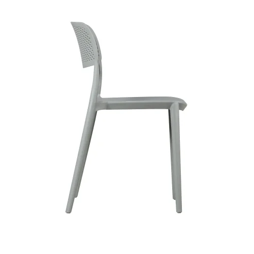 SILLA DE POLIPROPILENO GRIS ANTI-UV PARA EXTERIOR NÁPOLI