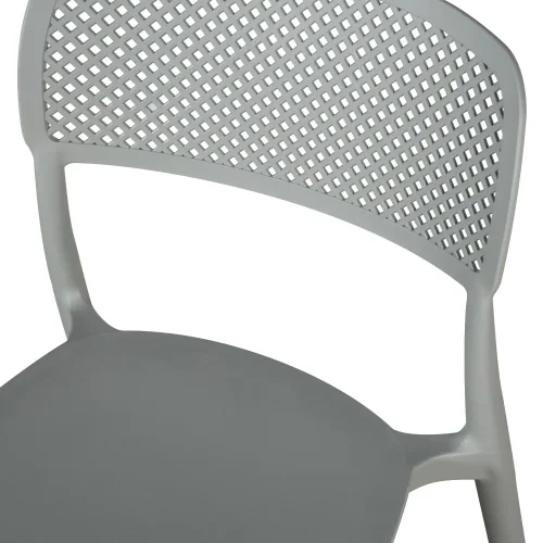 SILLA DE POLIPROPILENO GRIS ANTI-UV PARA EXTERIOR NÁPOLI