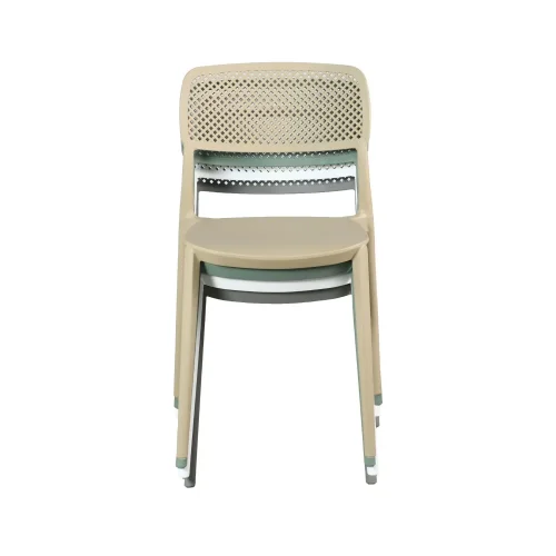 SILLA DE POLIPROPILENO GRIS ANTI-UV PARA EXTERIOR NÁPOLI