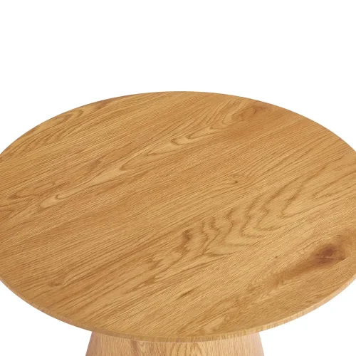 SET DE 2 MESAS AUXILIARES REDONDAS DE MADERA KANADE