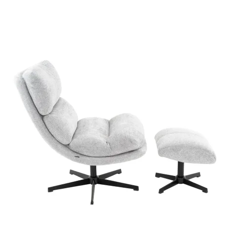 SILLÓN CON REPOSAPIES GRIS MISAKI