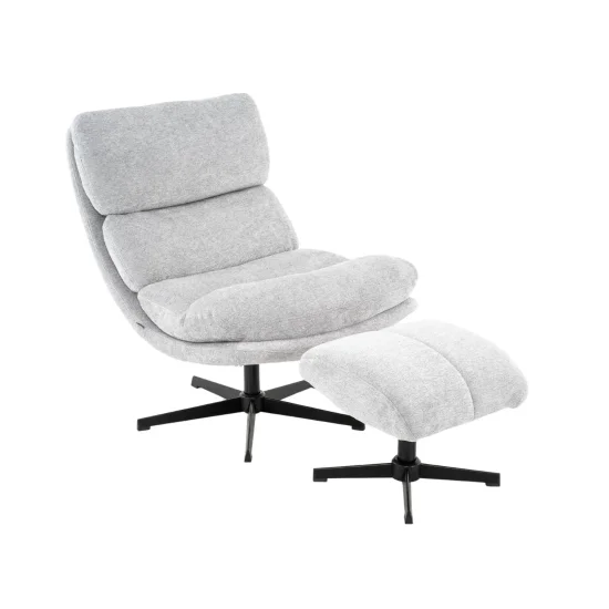 SILLÓN CON REPOSAPIES GRIS MISAKI