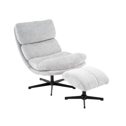 SILLÓN CON REPOSAPIES GRIS MISAKI