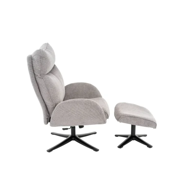 SILLÓN CON REPOSAPIES GRIS NOZOMI