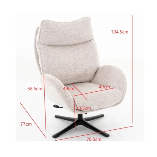 SILLÓN CON REPOSAPIES GRIS NOZOMI