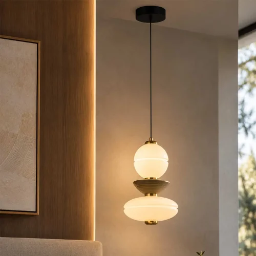 LÁMPARA DE TECHO LED 10W CCT CERÁMICA/CRISTAL HATHOR