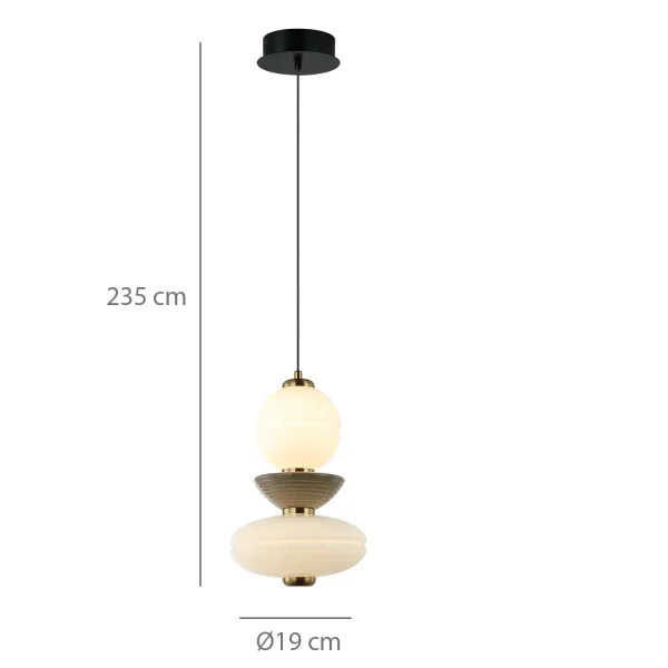 LÁMPARA DE TECHO LED 10W CCT CERÁMICA/CRISTAL HATHOR