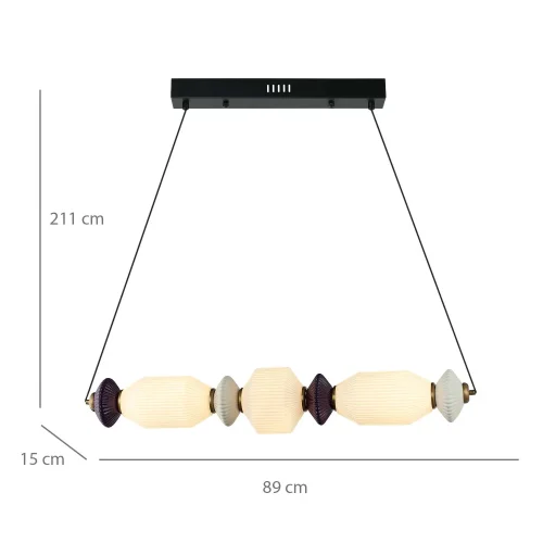 LÁMPARA DE TECHO LED 22W CCT CERÁMICA/CRISTAL KIYA
