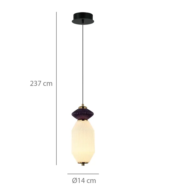 LÁMPARA DE TECHO LED 10W CCT CERÁMICA/CRISTAL KIYA