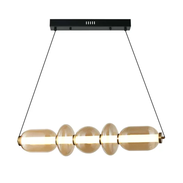 LÁMPARA DE TECHO LED 28W CCT CRISTAL ÁMBAR SOLENE